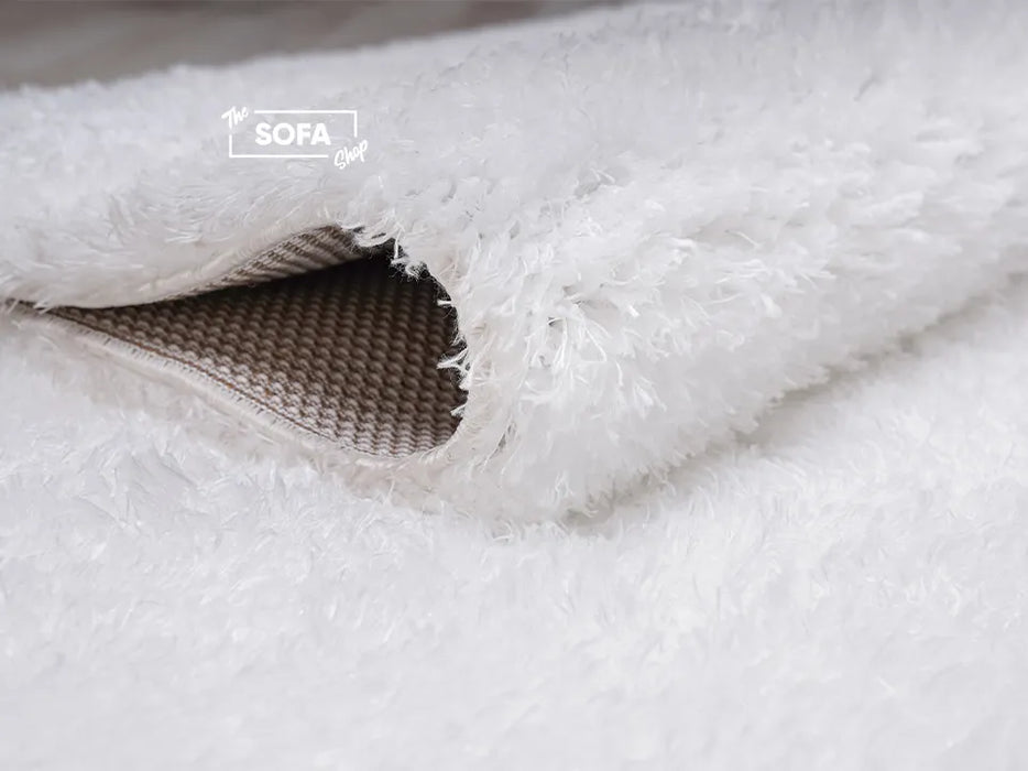 White Rug Fabric in Small, Medium & Large Sizes - Aracena