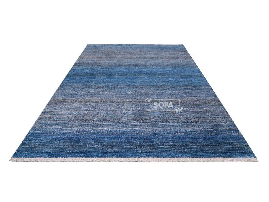 Blue Rug Woven Fabric in Small & Large Sizes - Pamplona