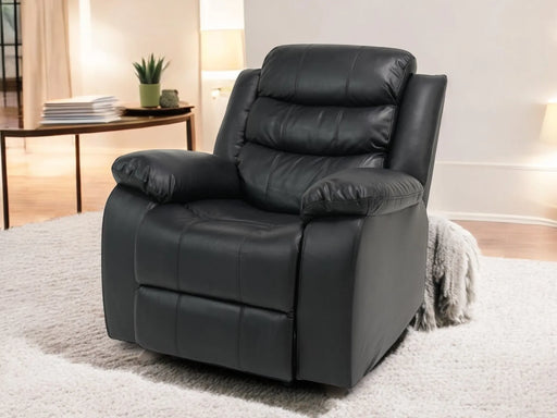 Electric Recliner Chair in Black Leather with USB Ports | Scuff on Right Back Corner, Seat Sunken | Chelsea | Second Hand Sofas 21