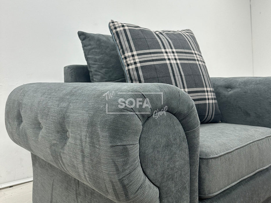 Verona Grey Fabric Chair - Second Hand Sofas