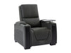 2+1  Seater Electric Recliner Sofa Set & Cinema Seats in Grey Real Leather With Power Lumbar Support & Power Headrests- Assisi