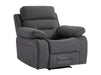 Electric Recliner Chair in Grey Velvet Fabric | Power Recliners & USB Ports | Foster | Sofa Sale