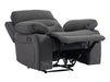 2 1 1 Recliner Sofa Set inc. Chairs in Dark Grey Fabric - 3 Piece Recliner Sofa Set - Foster