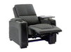 3+1 Seater Electric Recliner Sofa Set & Cinema Seats in Grey Real Leather With Chilled Cuphoders & Power Headrests - Assisi