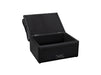 Cinema Chair and Footstool in Black Leather - Modena