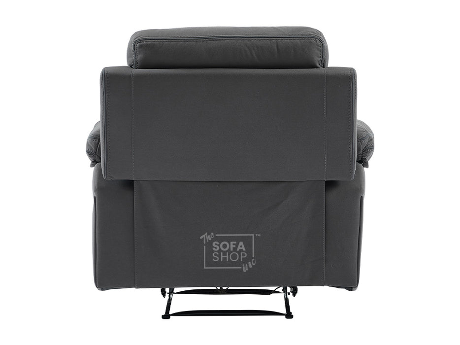 Fabric Recliner Chair in Dark Grey - Foster
