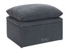 Dark Grey Fabric Cushion Top Footstool - Bari