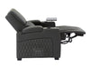 3+1 Seater Electric Recliner Sofa Set & Cinema Seats in Grey Real Leather With Chilled Cuphoders & Power Headrests - Assisi