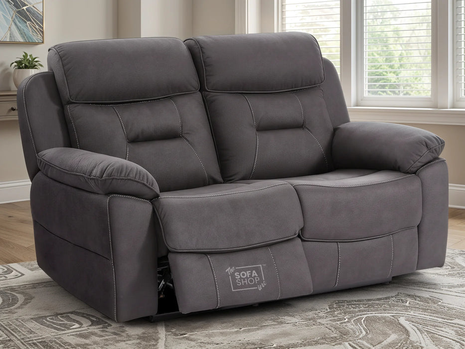 2 Seater Electric Recliner Fabric Sofa | Black Recliner With USB Ports | Florence | Sofa Sale | The Sofa Shop