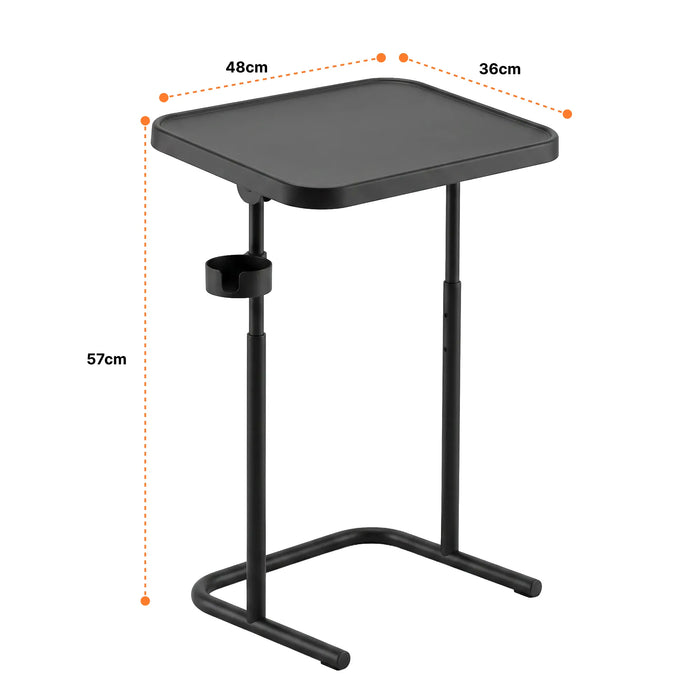 Portland Height Adjustable C-Shaped Sofa Side Table | Tilting Top + Cup Holder + Safety Ledge | Sofa Table | The Sofa Shop