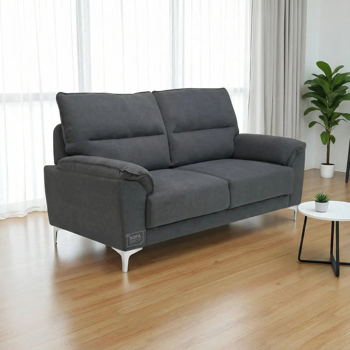 2 Seater Grey Fabric Sofa – Stylish, Space-Saving & Ultra-Comfortable | Sophia - Sample Sofas 41
