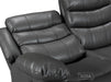 3 Seater Recliner Sofa in Dark Grey Leather with Drop-Down Table & Cup Holders | Sortino | Free Assembly Included