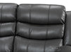 3 Seater Recliner Sofa in Dark Grey Leather with Drop-Down Table & Cup Holders | Sortino | Free Assembly Included