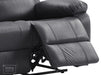 2 1 1 Recliner Sofa Set inc. Chairs in Black Leather - 3 Piece Trento Sofa Set