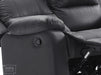 2+1 Recliner Sofa Set inc. Chair in Black Leather - Trento