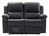 2 1 1 Recliner Sofa Set inc. Chairs in Black Leather - 3 Piece Trento Sofa Set