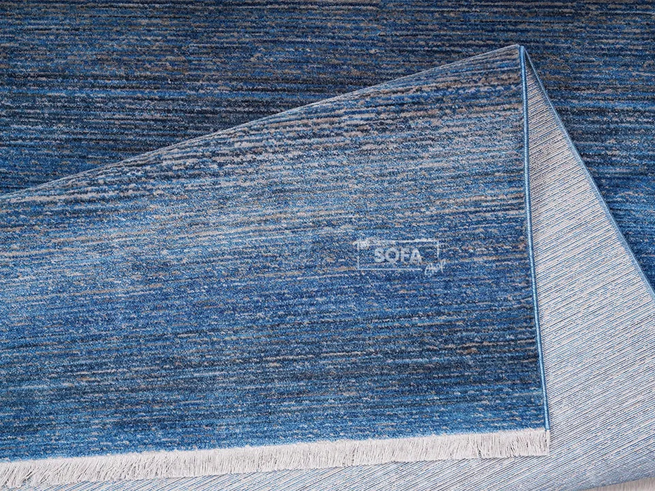 Blue Rug Woven Fabric in Small & Large Sizes - Pamplona