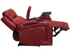 3+1 Electric Recliner Sofa Set inc. Cinema Seat in Red Leather. 2-Piece Cinema Sofa Set with USB Ports & Massage - Venice Series Two