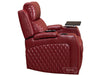 3+1 Electric Recliner Sofa Set inc. Cinema Seat in Red Leather. 2-Piece Cinema Sofa Set with USB Ports & Massage - Venice Series Two