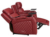 3+1 Electric Recliner Sofa Set inc. Cinema Seat in Red Leather. 2-Piece Cinema Sofa Set with USB Ports & Massage - Venice Series Two