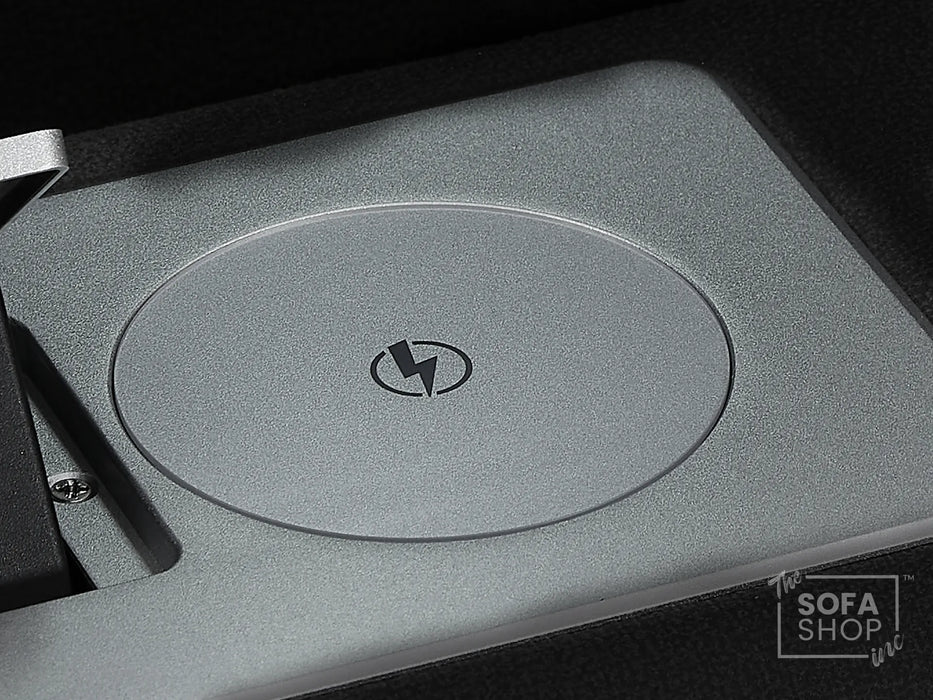 3 Seater Real Leather Electric Recliner Cinema Sofa in Black | Hi-Tech Sofa with Adjustable Headrest, Lumbar Support, Wireless Charger | Milano | The Sofa Shop