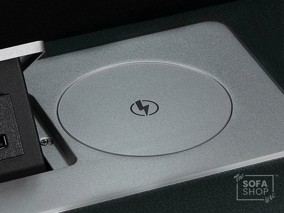 3+2 Electric Recliner Sofa Set in Grey Real Leather | Hi-Tech Cinema Package with Massage, Drop-Down Table, Power Headrest, Power Recliner, Storage Drawer, USB & Wireless Charging | Grey Real Leather | Sicily