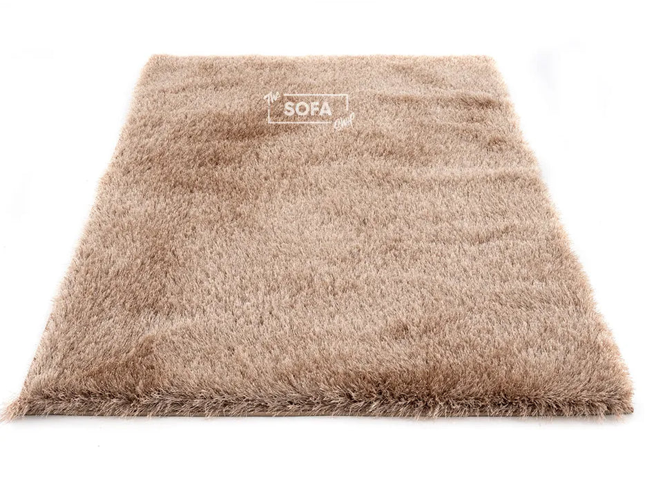 Brown Shaggy Rug in Small, Medium & Large Sizes - Fluffy Living Room Rugs - Jumilla