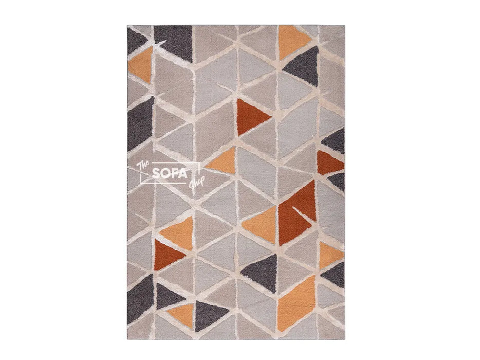 Multi Coloured Rug Woven Fabric in Small, Medium & Large Sizes - Lugo