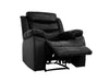 Reclined Sorrento Black Leather Chair - Recliner Sofa Set | The Sofa Shop