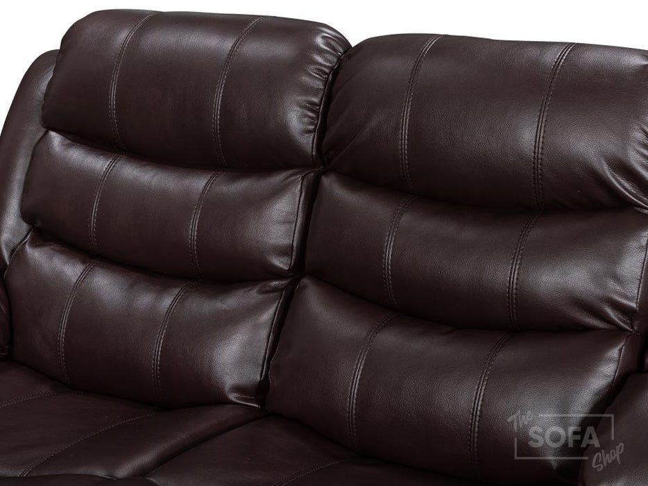 Backrests of Sorrento 2 Seater Brown Leather - Recliner Sofa | The Sofa Shop