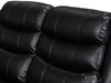 Backrest Close for recliner sofa in black leather | Sorrento