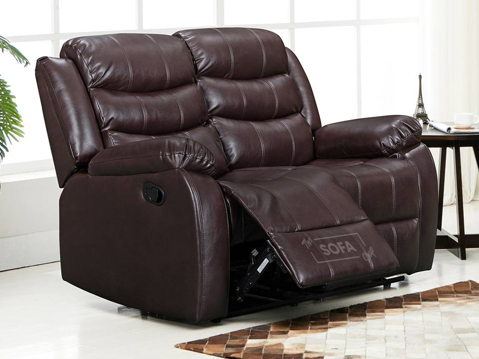 Sorrento 2 Seater Brown Leather - Recliner Sofa | The Sofa Shop